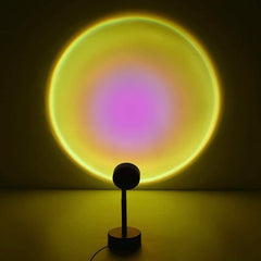 861155 Lampe d'ambiance LED rotative effet coucher de soleil USB