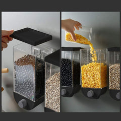 Woocereal Distributeur conteneur 1,5kg pour les céréales fruits secs 210245 Noir