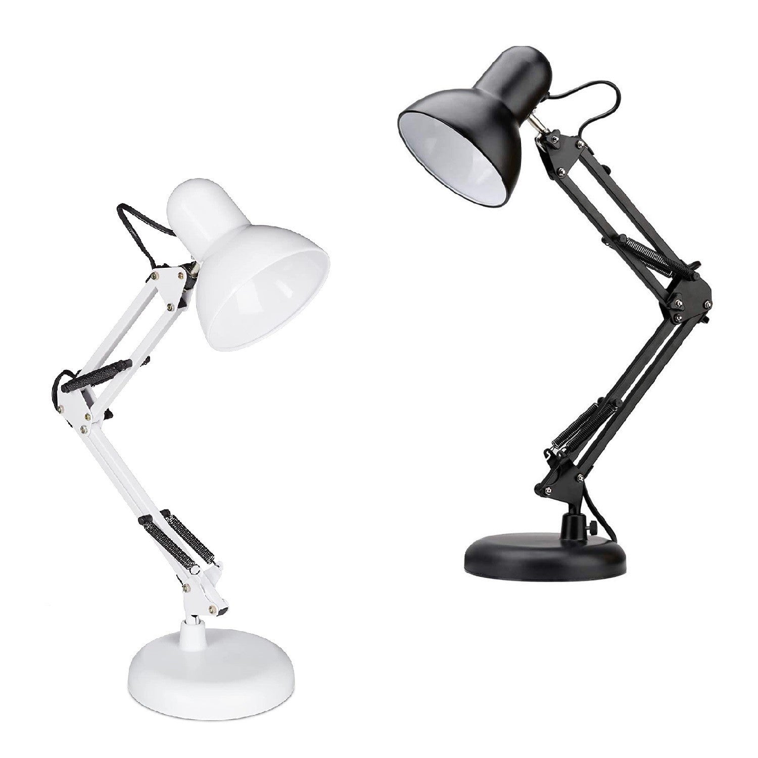72507 Lampe de bureau métal 2 en 1 avec bras flexible et clip