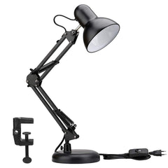 72507 Lampe de bureau métal 2 en 1 avec bras flexible et clip