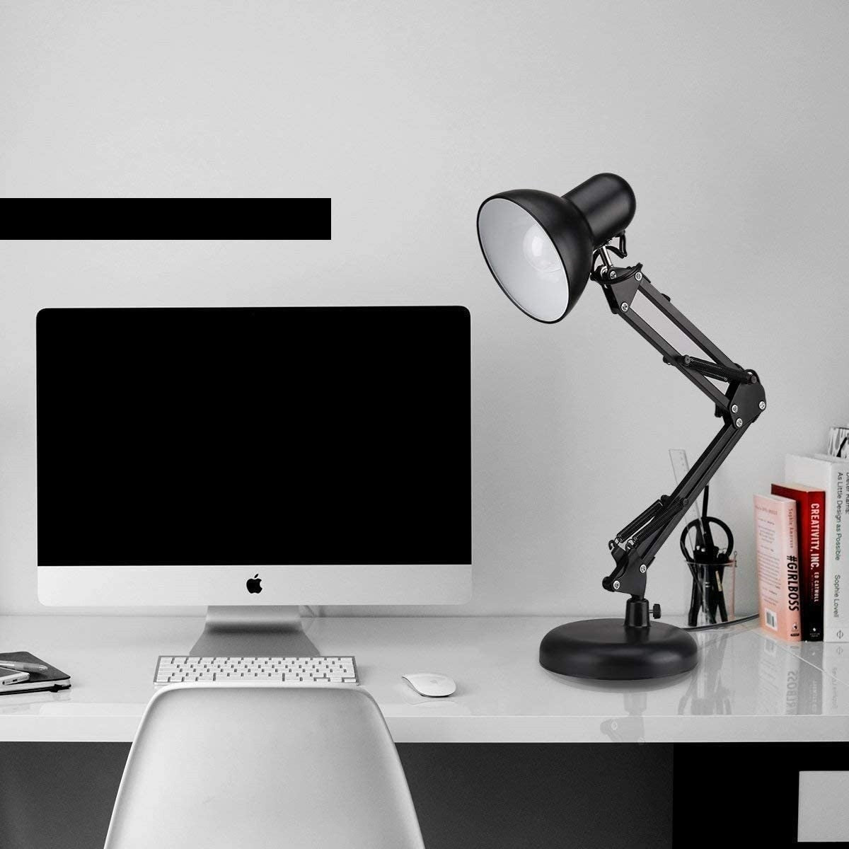 72507 Lampe de bureau métal 2 en 1 avec bras flexible et clip