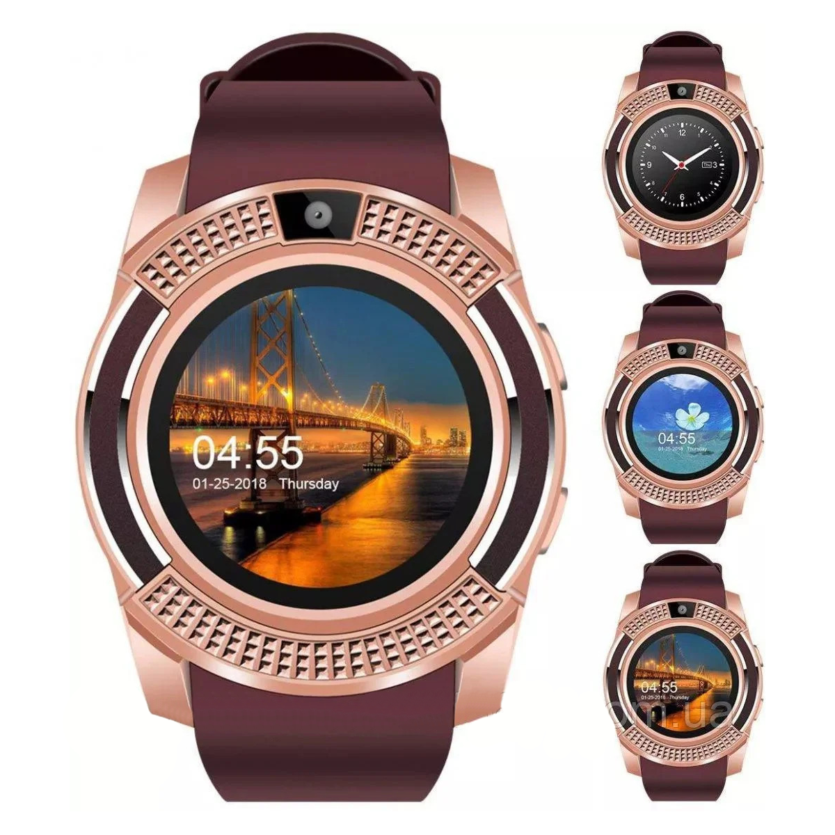 00095 Smartwatch cadran rond 3cm horloge notifications et tracker caméra