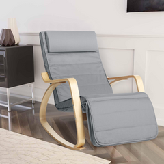 Fauteuil à bascule FREYA 67X90X100 cm avec repose-pieds et réglable 5 positions