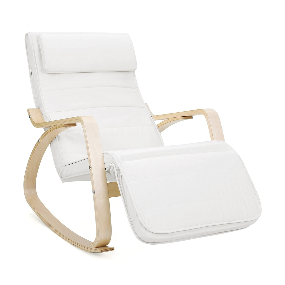 Fauteuil à bascule FREYA 67X90X100 cm avec repose-pieds et réglable 5 positions