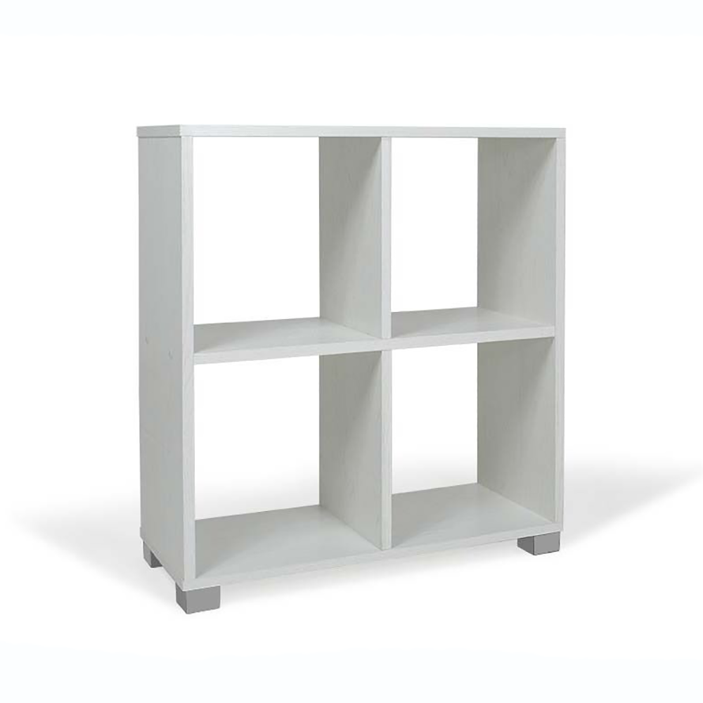 Bibliothèque Étagère En Bois 4 Cubes Art.106 Rangement 63X24X68H Cm