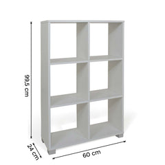 Bibliothèque étagère verticale 6 Cubes Art.108 étagères rangement 60x24x99.5H Cm