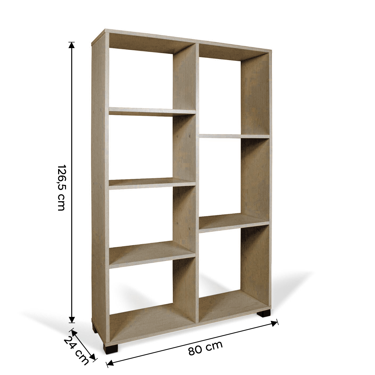Étagère bibliothèque 7 étagères Art.110 Étagère en bois 80x24x126.5H
