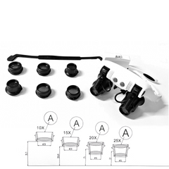 013946 Loupes avec 2 lumières LED pour la réparation de montres