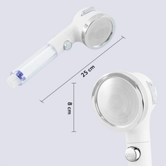 514493 Pomme de douche avec filtre coton mitigeur éponge silicone