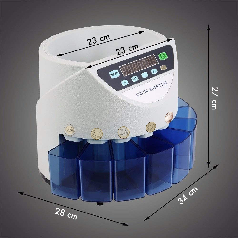 806681 Compteuse électronique automatique capacité 500 pièces 8 compartiments