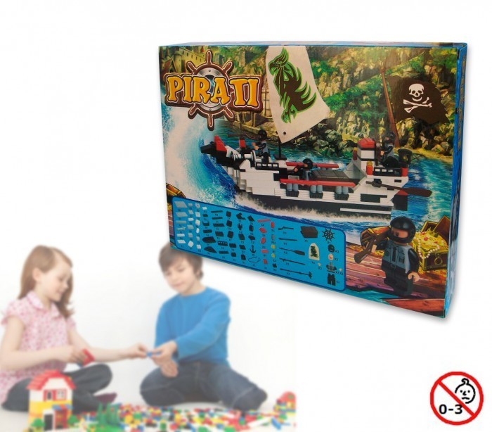 Jeu de construction - Bateau Pirate - 200 piéces à assembler - 371142