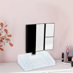 945126 Miroir rotatif avec lumières LED tactiles et organiseur de compartiments