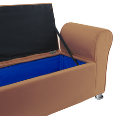 Banc coffre effet velours à paillettes 120x39x55 cm gain de place