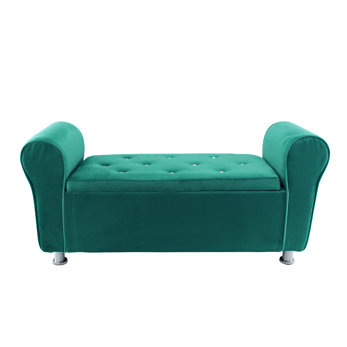 Banc coffre effet velours à paillettes 120x39x55 cm gain de place