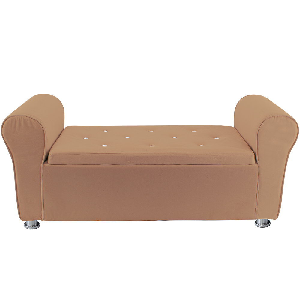 Banc coffre effet velours à paillettes 120x39x55 cm gain de place