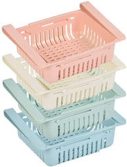Ensemble 4 tiroirs de réfrigérateur 187325 Organisateur en plastique extensible