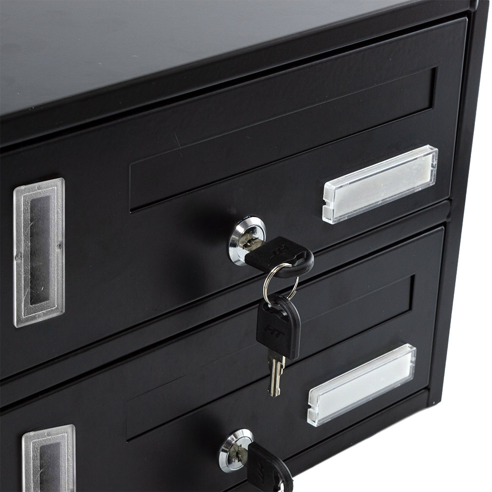 Boîte aux lettres pour copropriété 2 plc Iron Black Art. 783.B 23 x18 x30cm