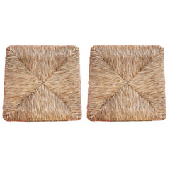 2 pcs Siège chaise remplacement 427 Silvana structure paille naturelle 35x39cm