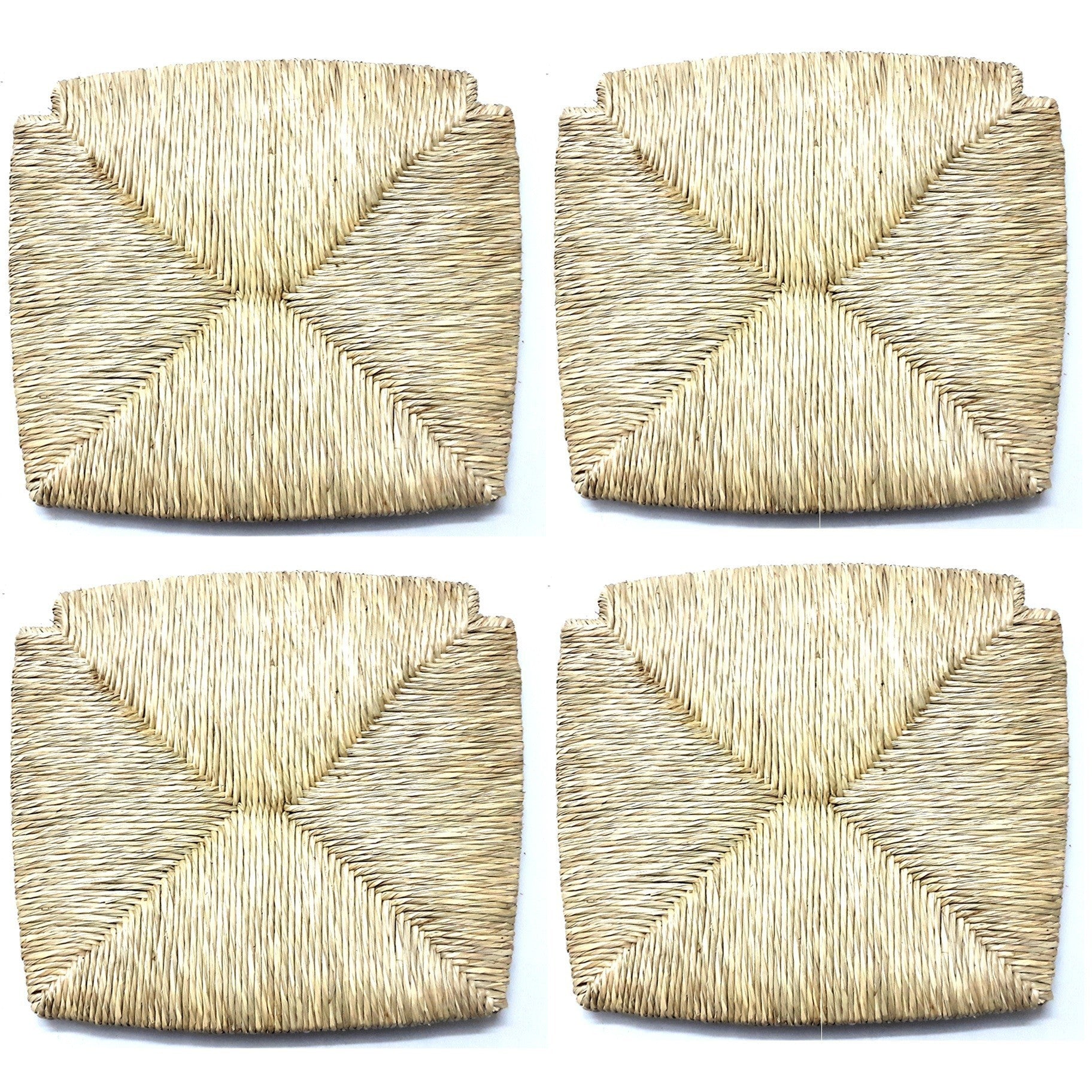 Art.1212 Remplacement siège chaise Paesana 4 pcs en paille naturelle 35x38cm