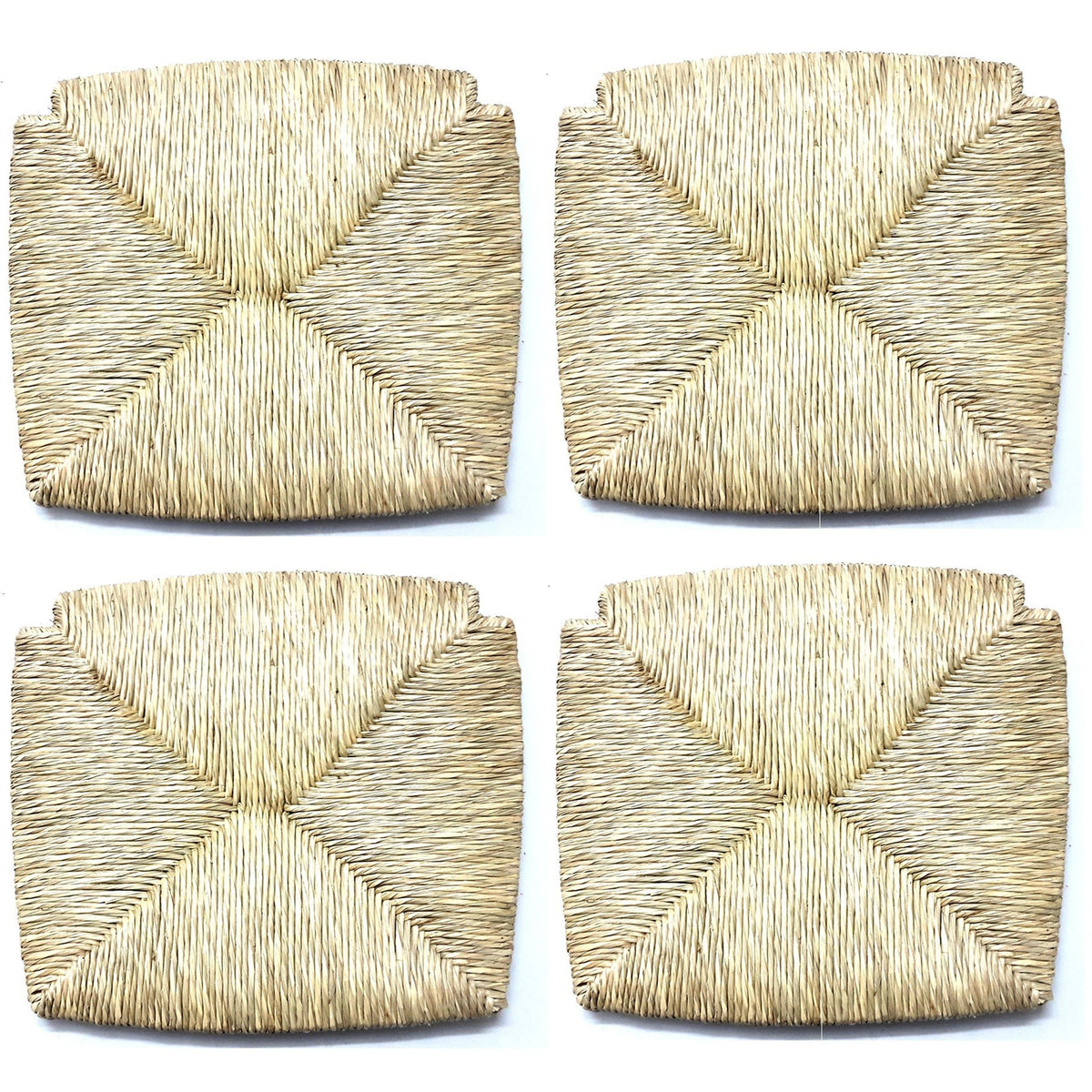 Art.1212 Remplacement siège chaise Paesana 4 pcs en paille naturelle 35x38cm