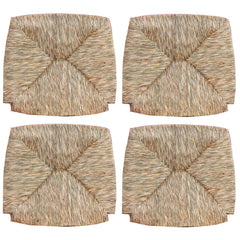 1212-R 4 pcs siège remplacement Venezia Paesana fond en paille naturelle 33x38cm