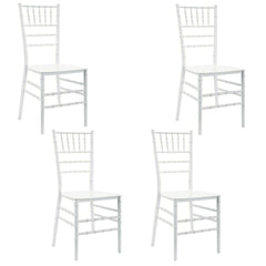 Lot de 4 chaises chiavari blanches Design Classique pour la Restauration Vintage