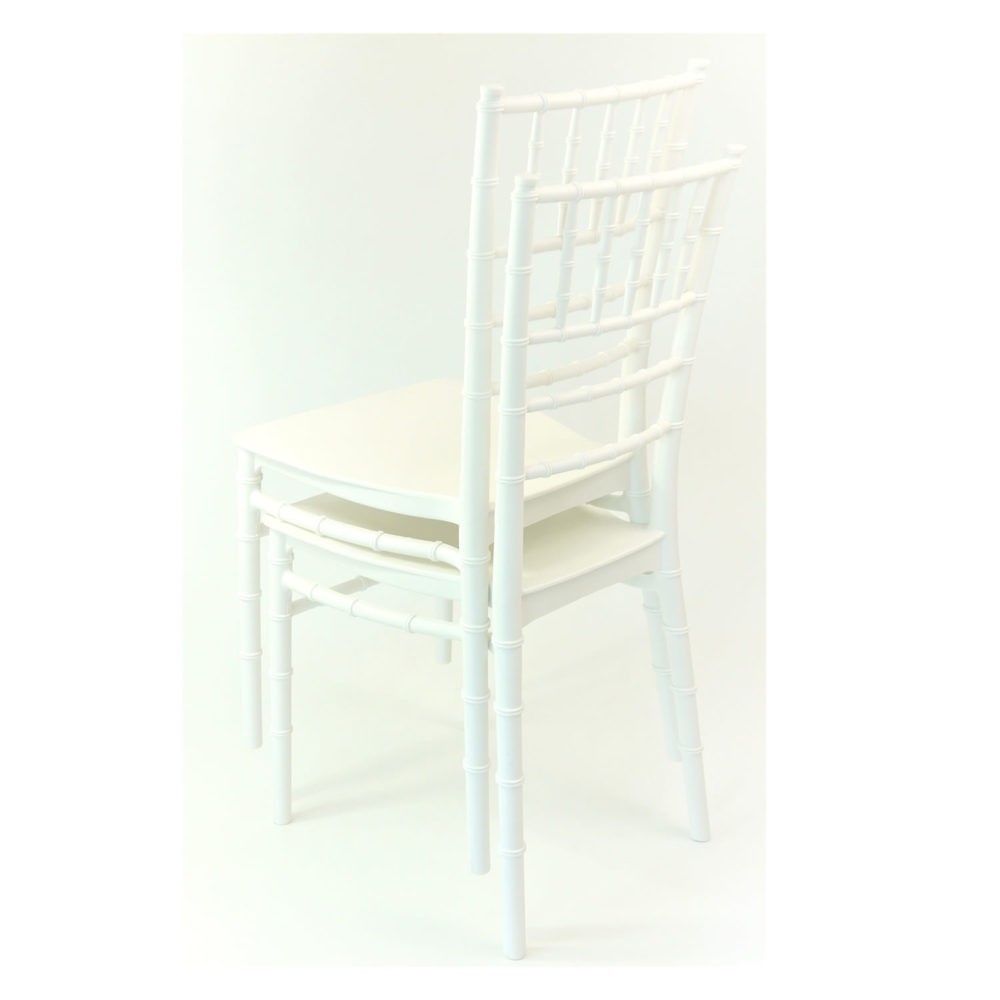 Lot de 4 chaises chiavari blanches Design Classique pour la Restauration Vintage