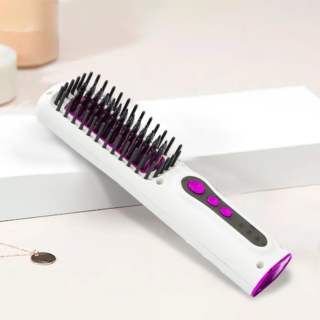 Mini brosse lissante portable plaque céramique 10W 4108 chargement USB