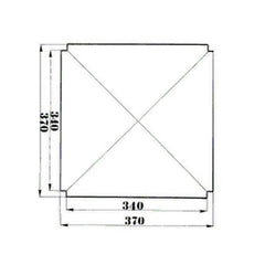 Kit 2 pcs siège de remplacement Siegfried 998 en paille avec coins 37x37cm