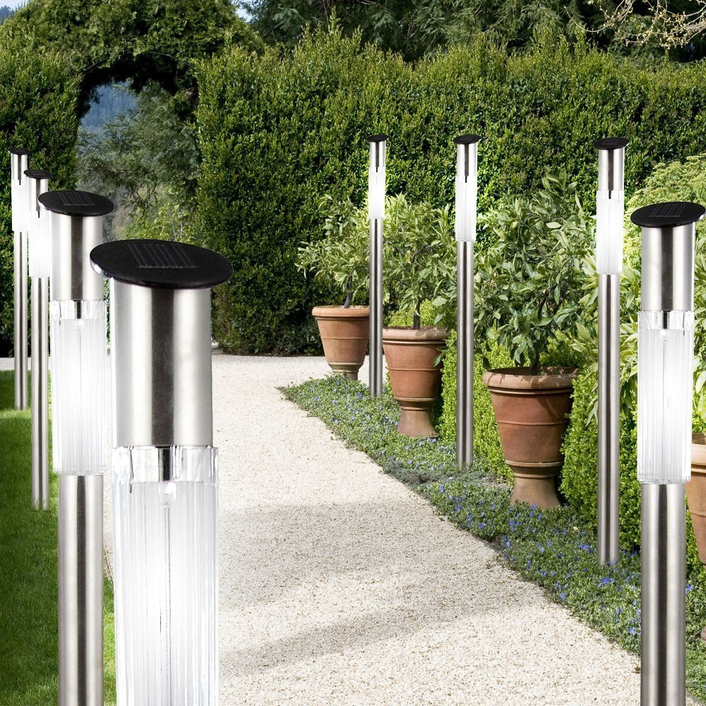 8 pcs Lampe LED H70 Step Light 1W Éclairage de jardin à énergie solaire