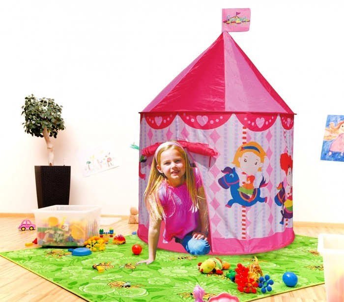 Tente de jardin Enfant- Manége / 105 x 125cm - Rose- LINE GIGIOCHI