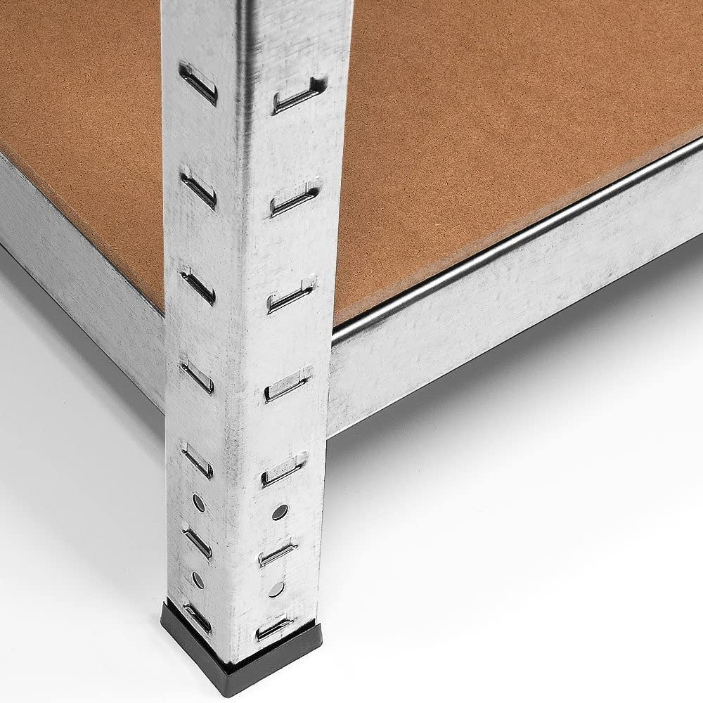 Lot de 2 Etagères Grande Capacité 875Kg 5 Etagères Modulaires MDF H180xL90xP40cm