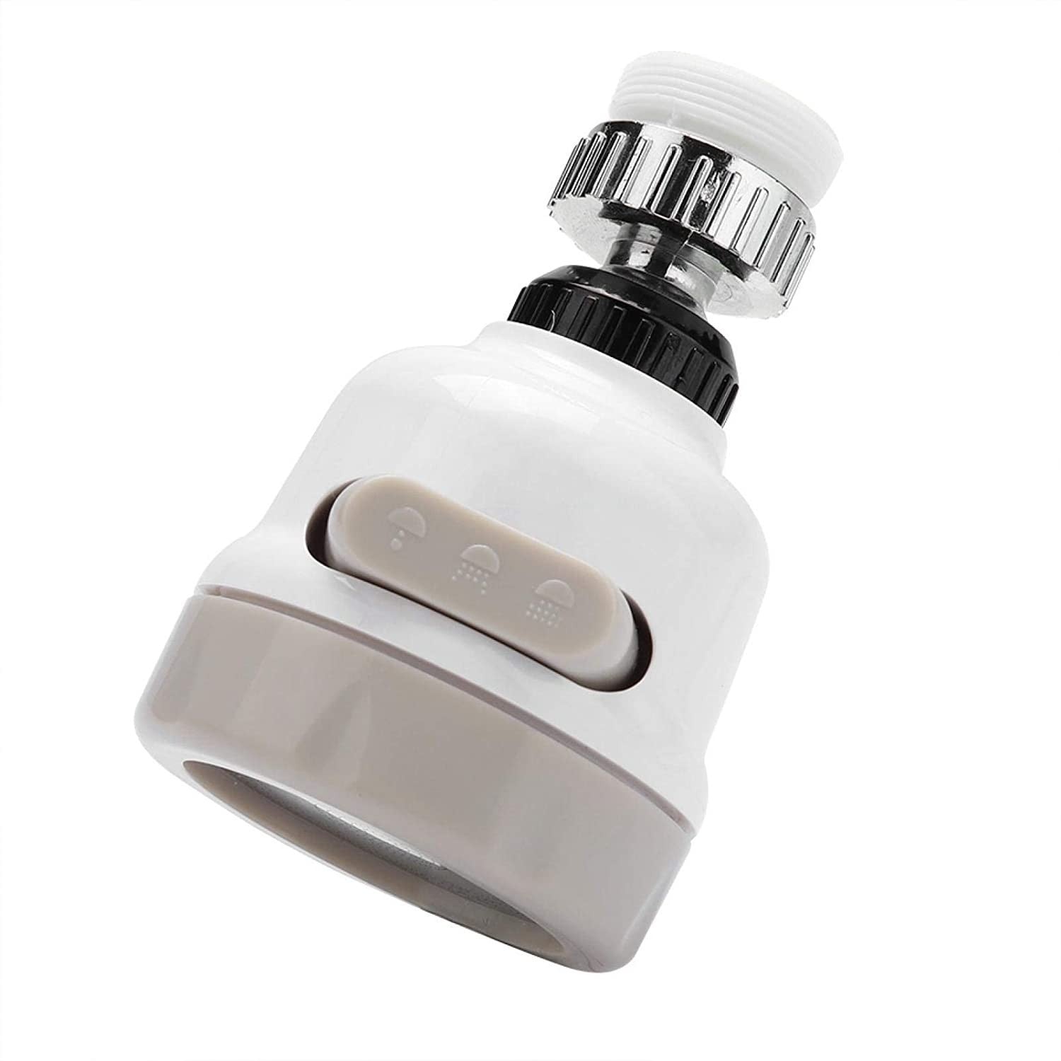 593278 Lot de 2 filtres de robinet rotatifs 360° en ABS 3 jets ANTISPLASH