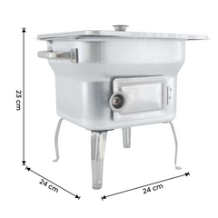 Petit barbecue Fornacella en tôle 25x25cm avec pièces détachées et couvercle