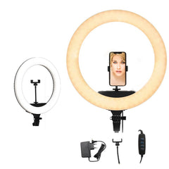 187158 Anneau LED Selfie 35cm pour Smartphones avec Potentiomètre Selfie