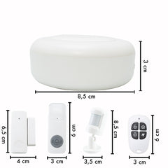 Capteurs kit de système de sécurité domestique sans fil et sirène et application