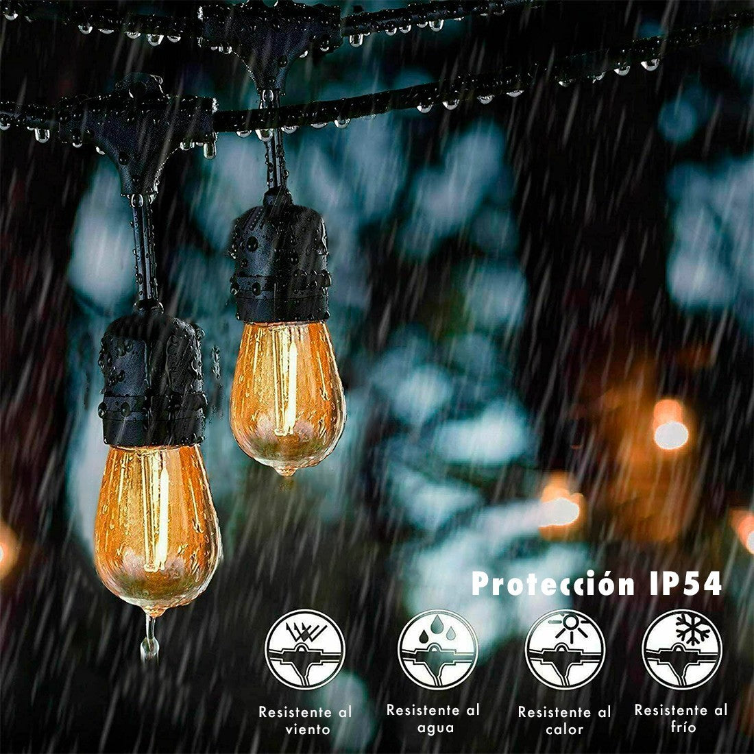 Guirlande lumineuse LED 10 mètres pour éclairage décoratif avec 10 ampoules