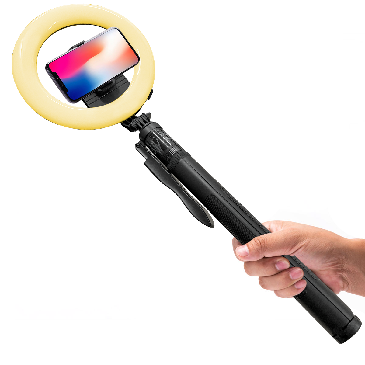 Ring Lamp Selfie Stick Ring Light 8" Trépied pliable avec télécommande 06