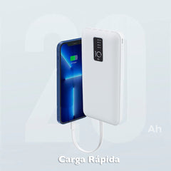 Chargeur rapide portable Power Bank 20000mAh avec 4 câbles USB inclus