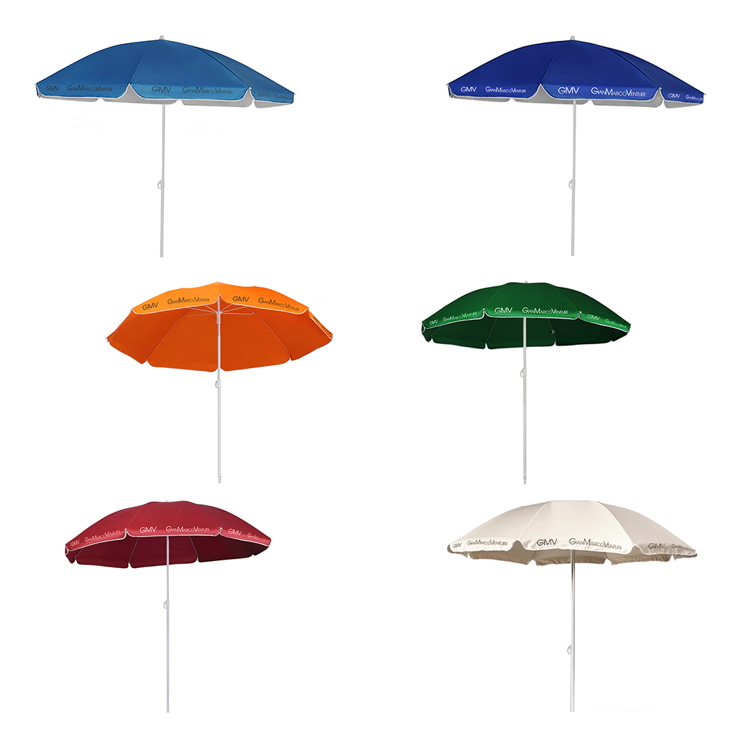 Parasol de plage Gian Marco Venturi 543702 avec mât central 180 cm