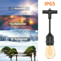 Guirlande lumineuse LED 10m avec 10 ampoules à environnement chaud l'extérieur