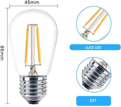 Guirlande lumineuse LED 10m avec 10 ampoules à environnement chaud l'extérieur