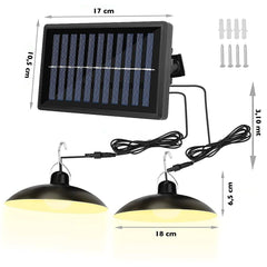 Lampes à suspension solaires intérieures et extérieures à panneaux solaires