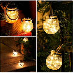 2 lanternes décoratives Atmosphère pour Extérieur avec panneau solaire LED Warm