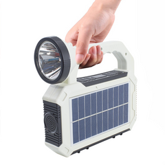 Lampe de secours portable à panneau solaire stroboscopique USB multifonction