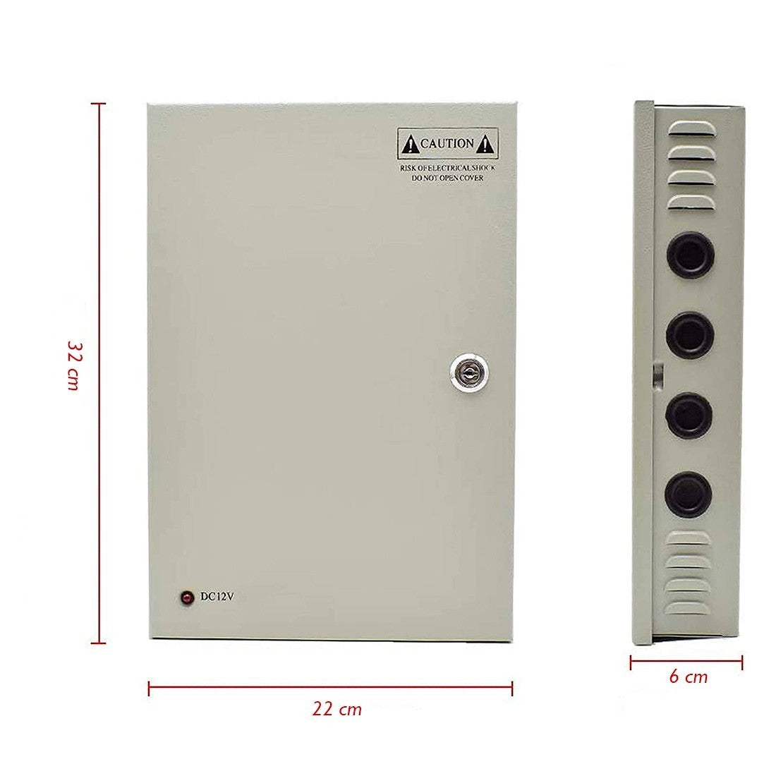 216043 Alimentation stabilisée en coffret 12V 25A 8CH Switching Power Box