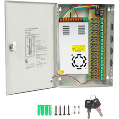 216043 Alimentation stabilisée en coffret 12V 25A 8CH Switching Power Box