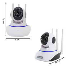 Caméra surveillance sans fil Wifi avec APP 1080P HD avec haut-parleur 3 antennes