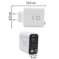 Adaptateur audio stéréo sans fil Bluetooth AUX avec télécommande