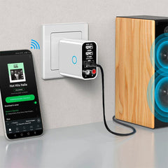 Adaptateur audio stéréo sans fil Bluetooth AUX avec télécommande